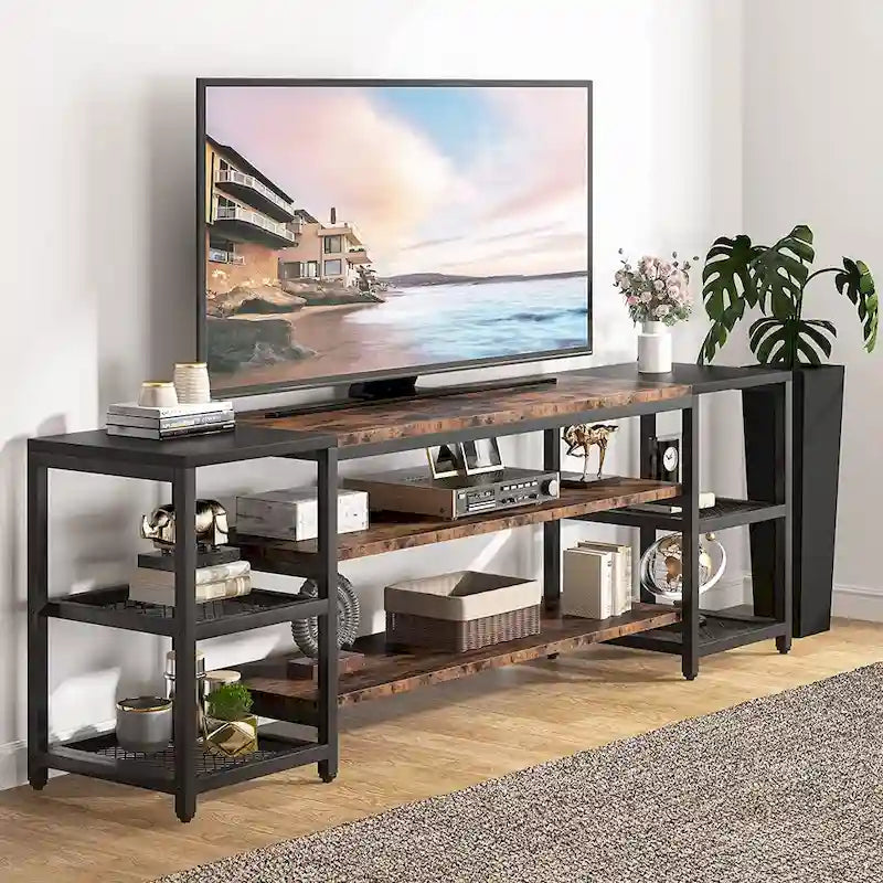 78 Inches TV Stand Entertainment Center Stand, TV Console Table