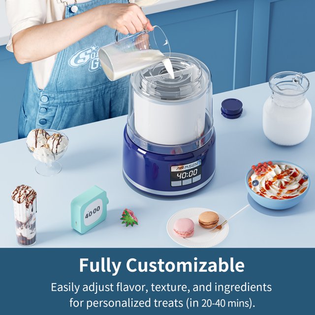 2.1 Qt Ice Cream Maker, LED Screen and Timer