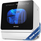 Countertop Dishwasher with Salt Chamber, 5L Built-in Water Tank, TDQR09