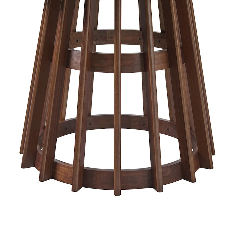 Middlebrook Designs 48 inch Round Slatted Wood Dining Table