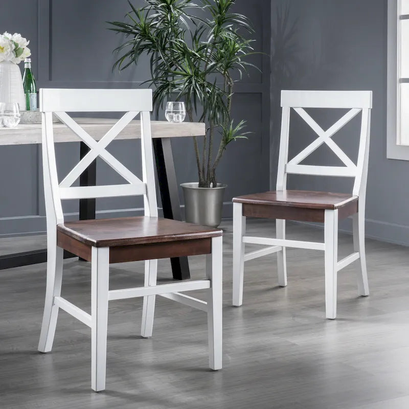 Anele Farmhouse Acacia Dining Chairs (Set of 2) by GDFStudio