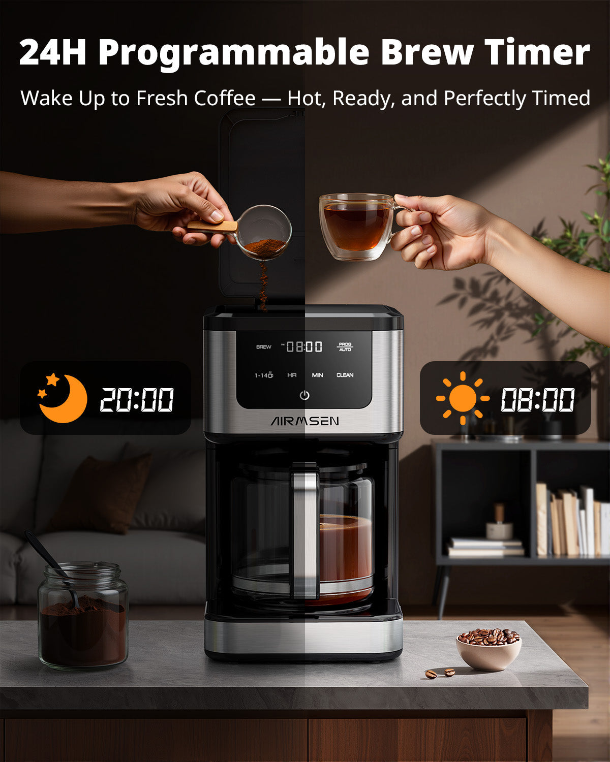 14-Cup Programmable Coffee Maker HR-CM306