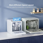 Portable Countertop Dishwasher with Built-in Water Tank, 3 Place Settings