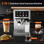 Espresso Machine with Color Touchscreen, 20 Bar Cappuccino Latte Machines with Automatic Milk Frother