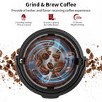 Single Serve Coffee Maker with Grinder - Beans & Ground Include Travel Mug