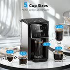 Single Serve Coffee Maker with Grinder - Grinder for K Pods, Ground Coffee, Teas