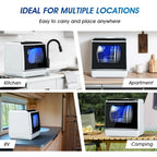 Portable Countertop Dishwasher with 5L Built-in Water Tank
