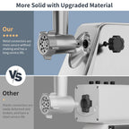 Stainless Steel Meat Grinder, Electric 3 in 1 Meat Mincer with 2 Blades & 3 Plates, Sausage & Kubbe Maker Kit