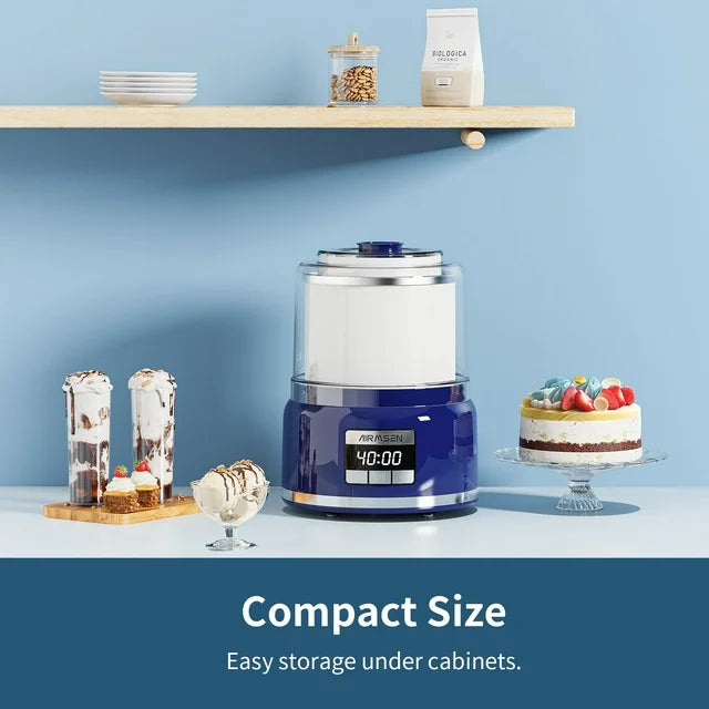 2.1 Qt Ice Cream Maker, LED Screen and Timer