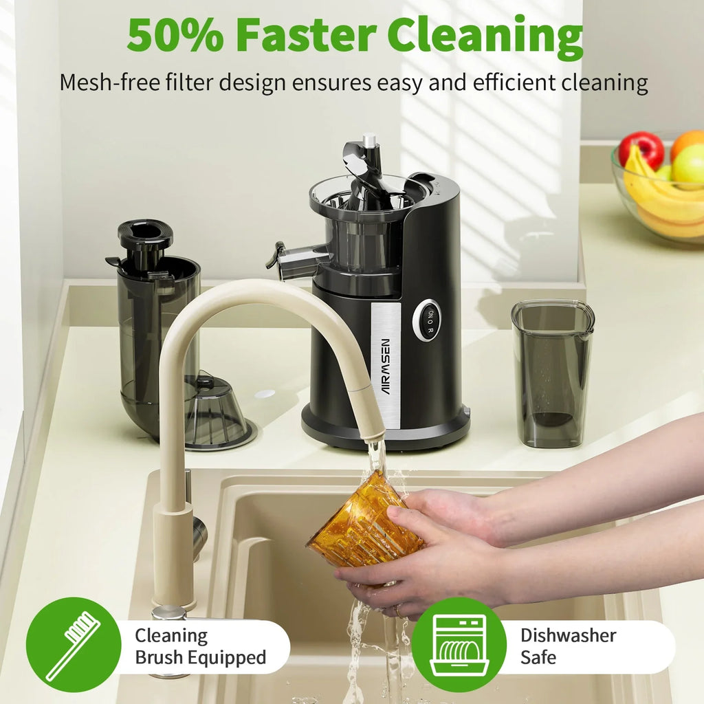 Cold Press Juicer Machine with Big Wide 82mm Chute, BPA-Free